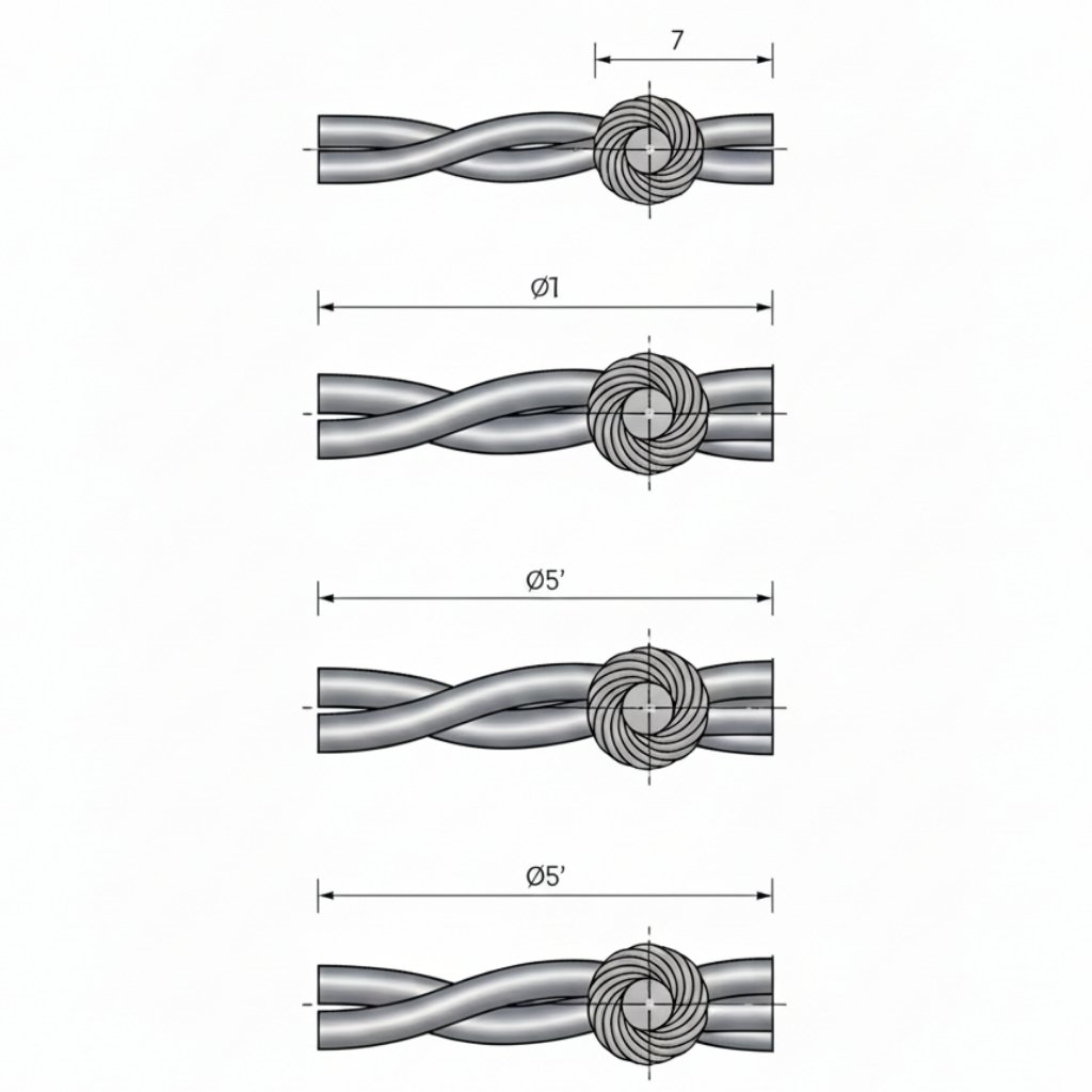 PC Strand Wire Sizes and 7-Wire Cross Section