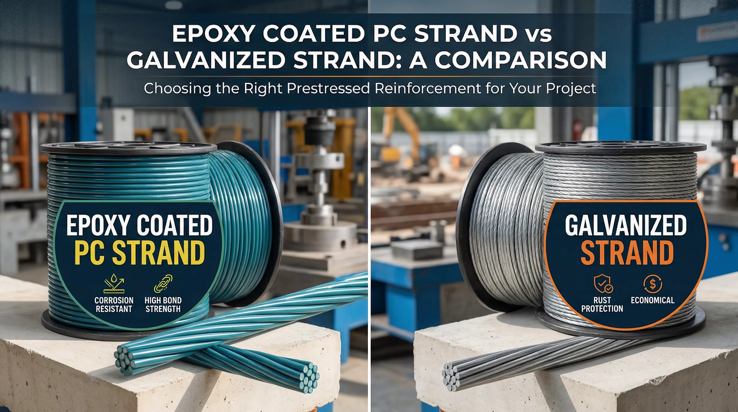 Epoxy Coated PC Strand vs Galvanized Strand: Which Wins in Corrosive Conditions?