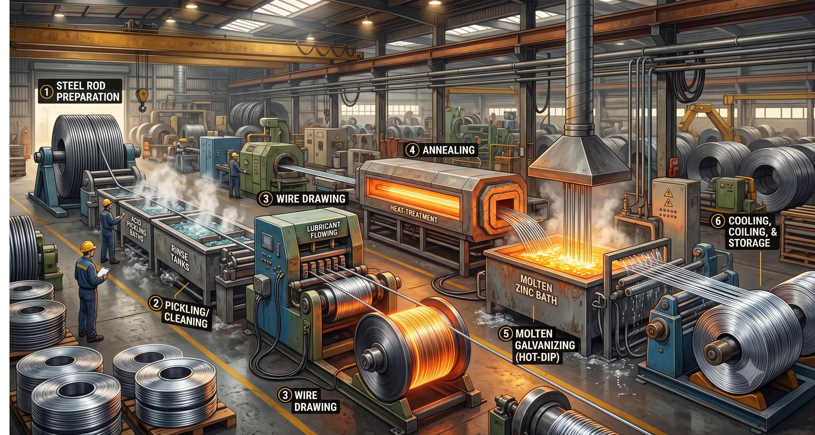 How Galvanized Wire Is Made: Step-by-Step Manufacturing Process