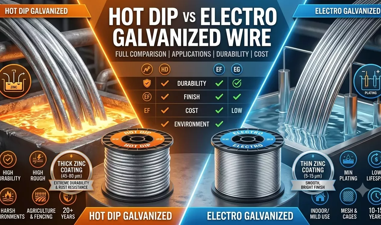 Hot Dip Galvanized Wire vs Electro Galvanized Wire: Full Comparison