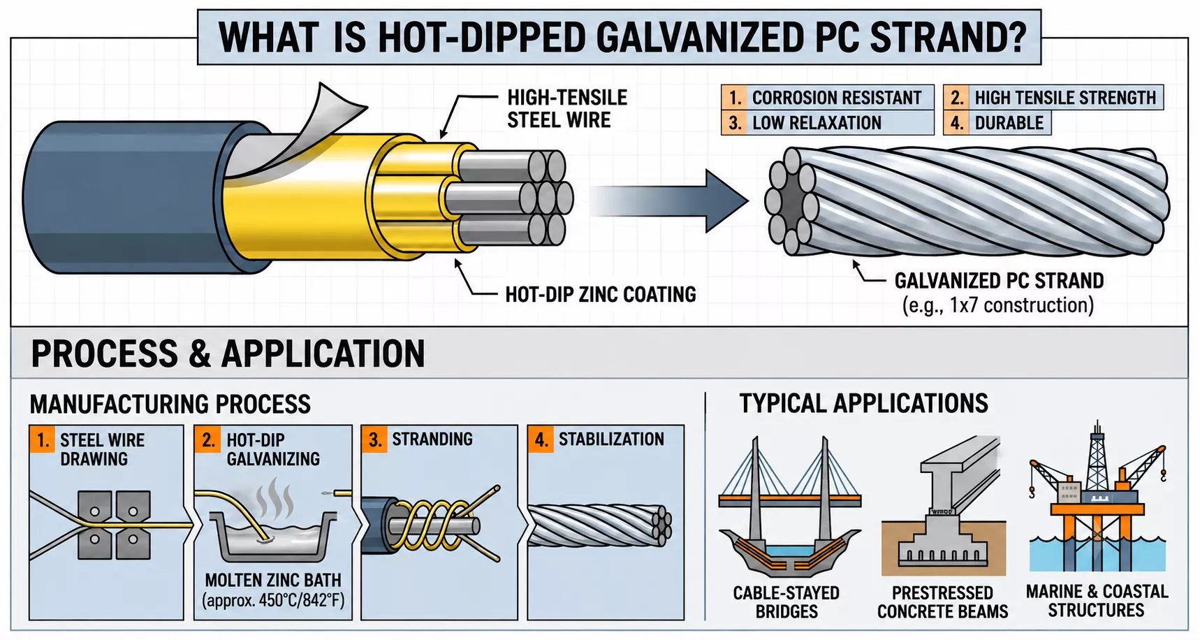 Galvanized PC Strand vs Plain PC Strand: Which One Does Your Project Actually Need?