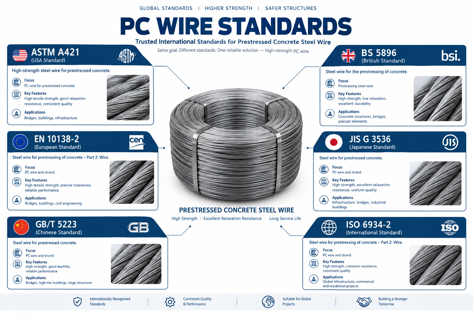 International PC wire standards ASTM EN BS GBT ISO